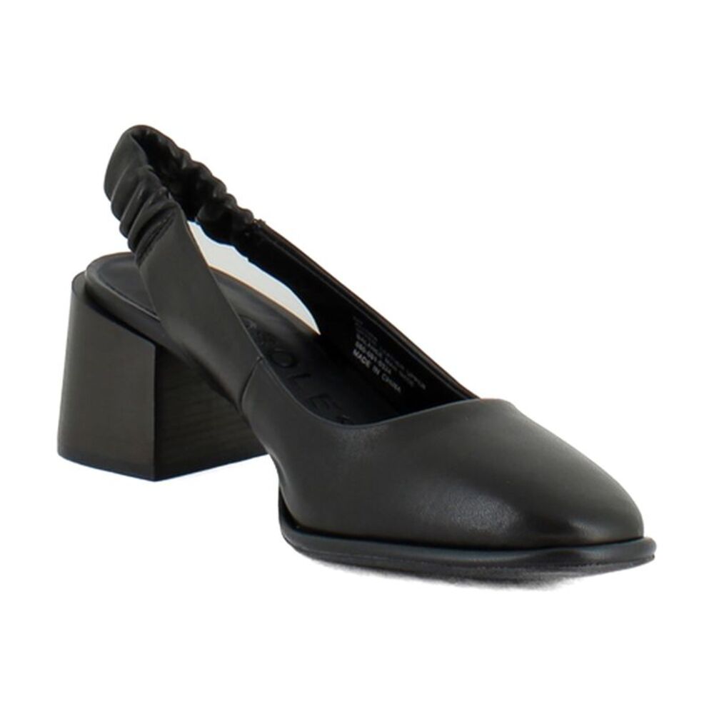 Black Slingback Block Heel Pumps - 2.5" Heel